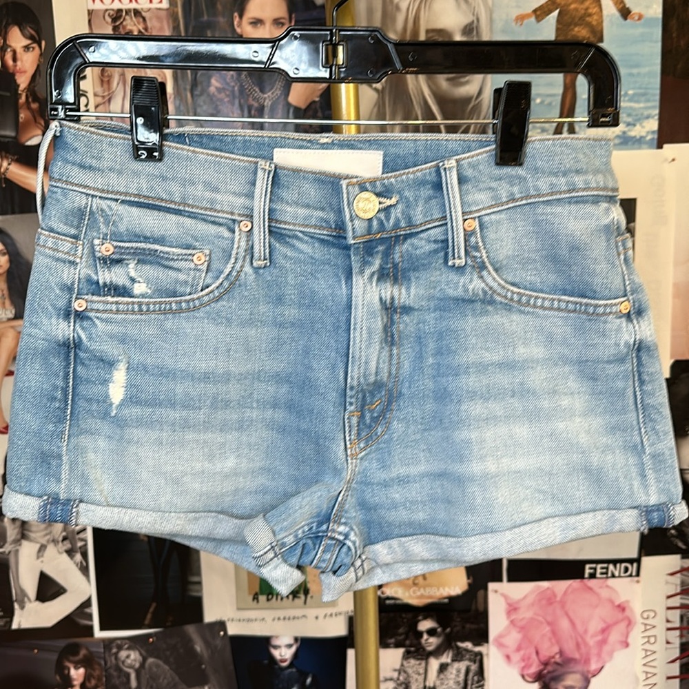 MOTHER The Teaser Donut Roll Denim Short - Picture 2 of 16